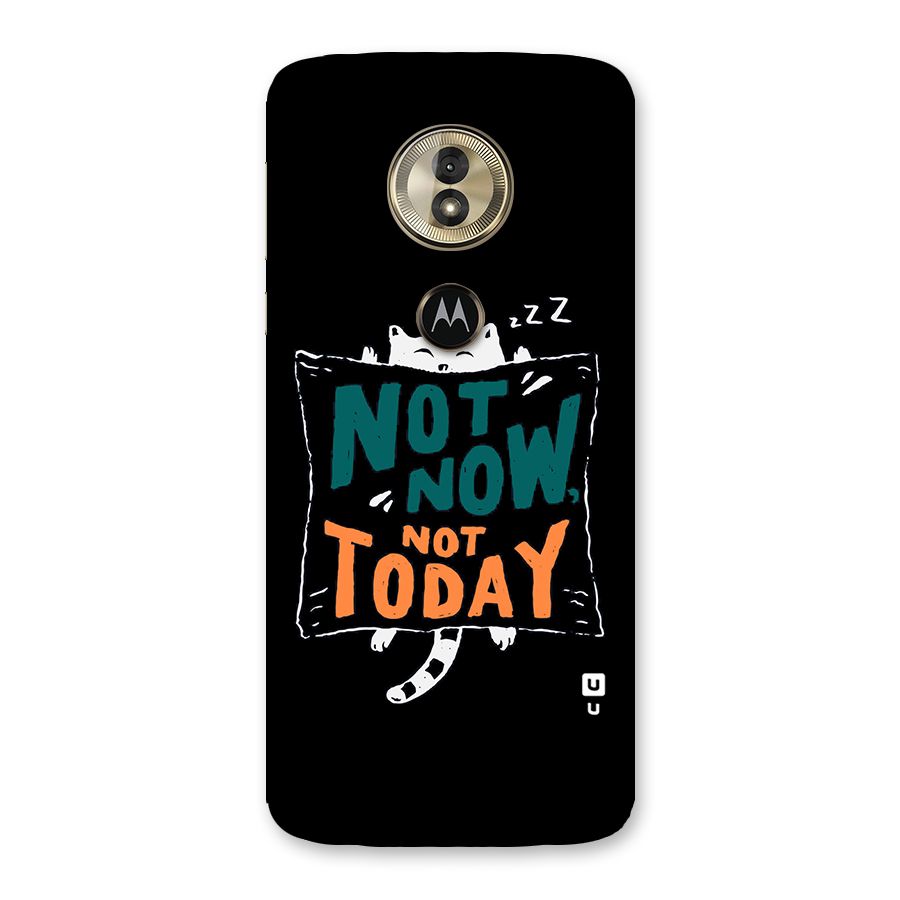 Lazy Cat Not Today Back Case for Moto G6 Play