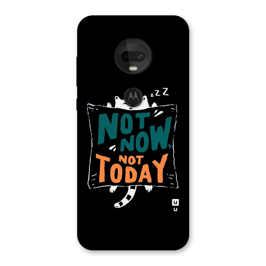 Lazy Cat Not Today Back Case for Moto G7
