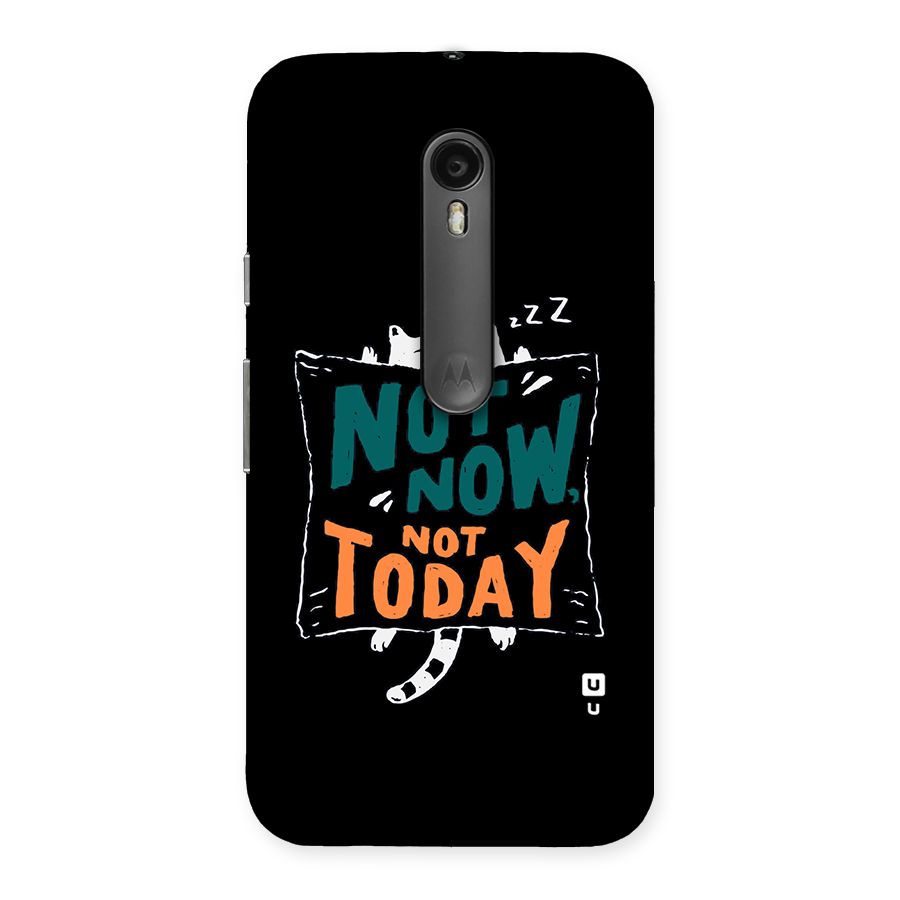 Lazy Cat Not Today Back Case for Moto G Turbo