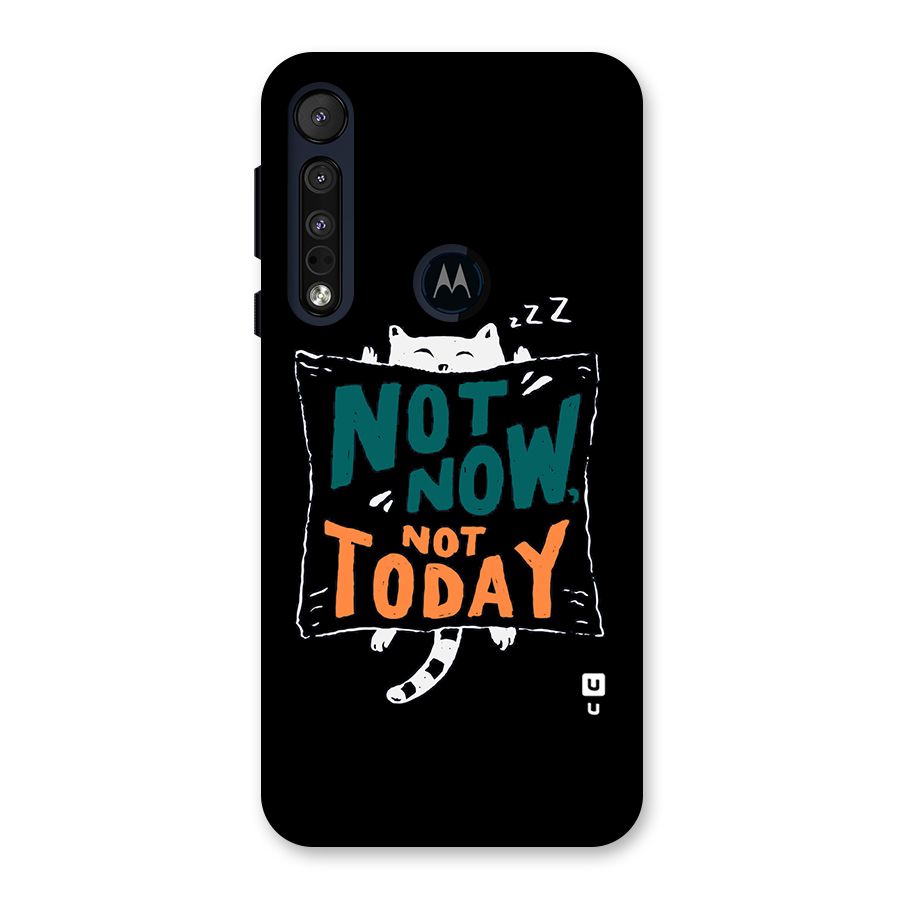 Lazy Cat Not Today Back Case for Motorola One Macro