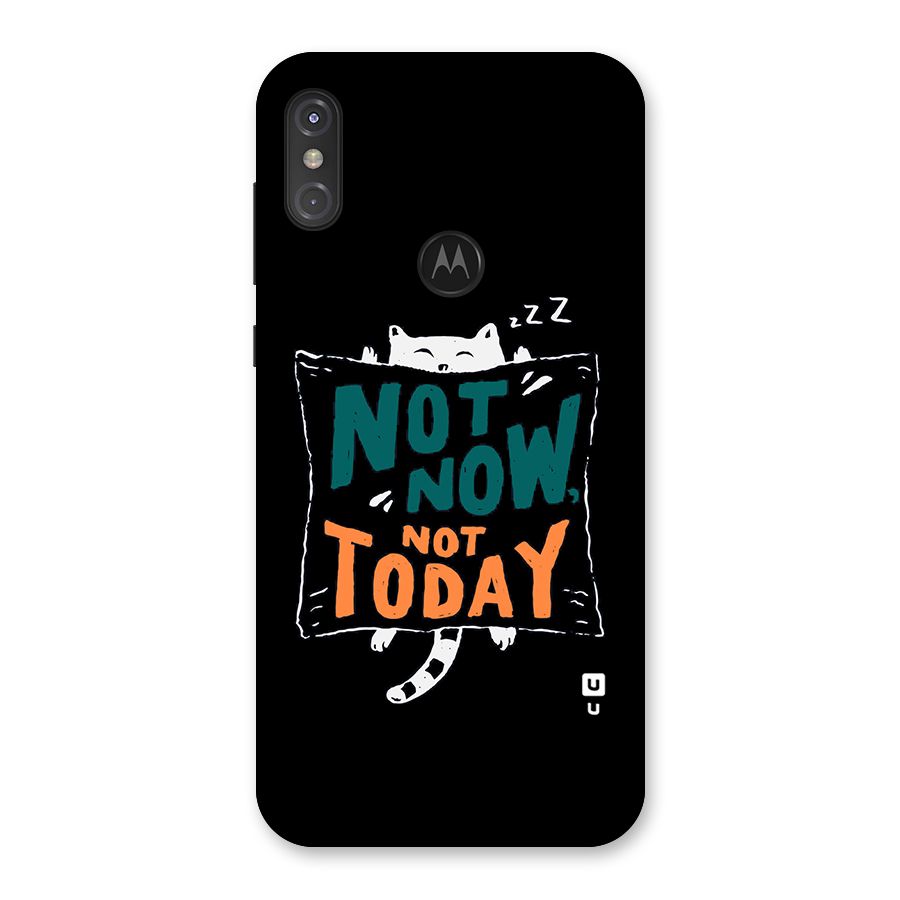Lazy Cat Not Today Back Case for Motorola One Power