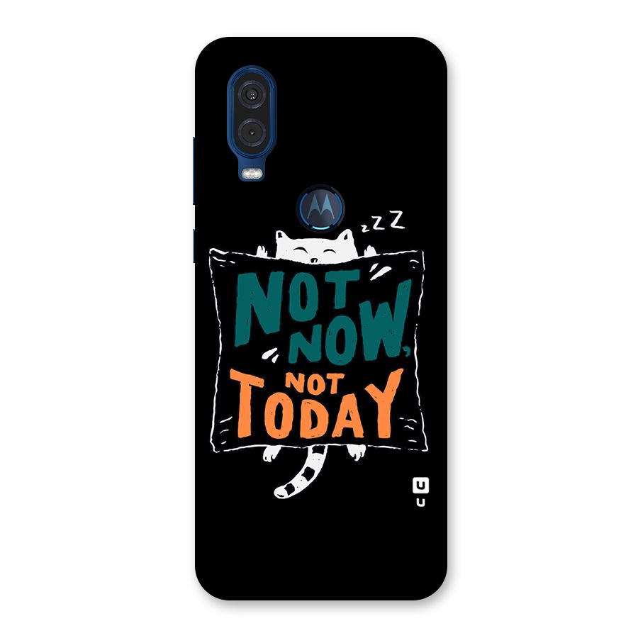 Lazy Cat Not Today Back Case for Motorola One Vision