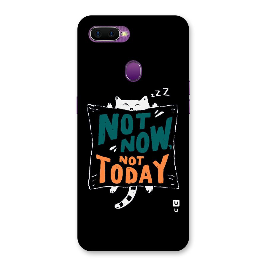 Lazy Cat Not Today Back Case for Oppo F9