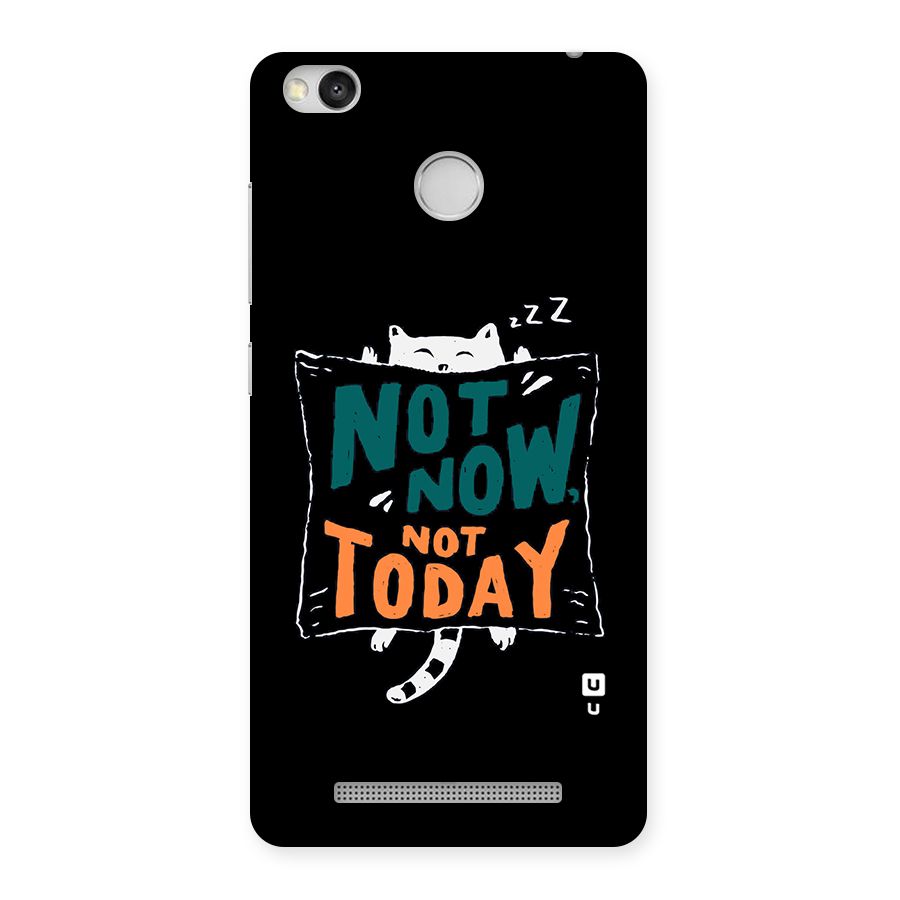 Lazy Cat Not Today Back Case for Redmi 3S Prime