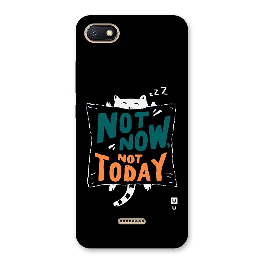 Lazy Cat Not Today Back Case for Redmi 6A