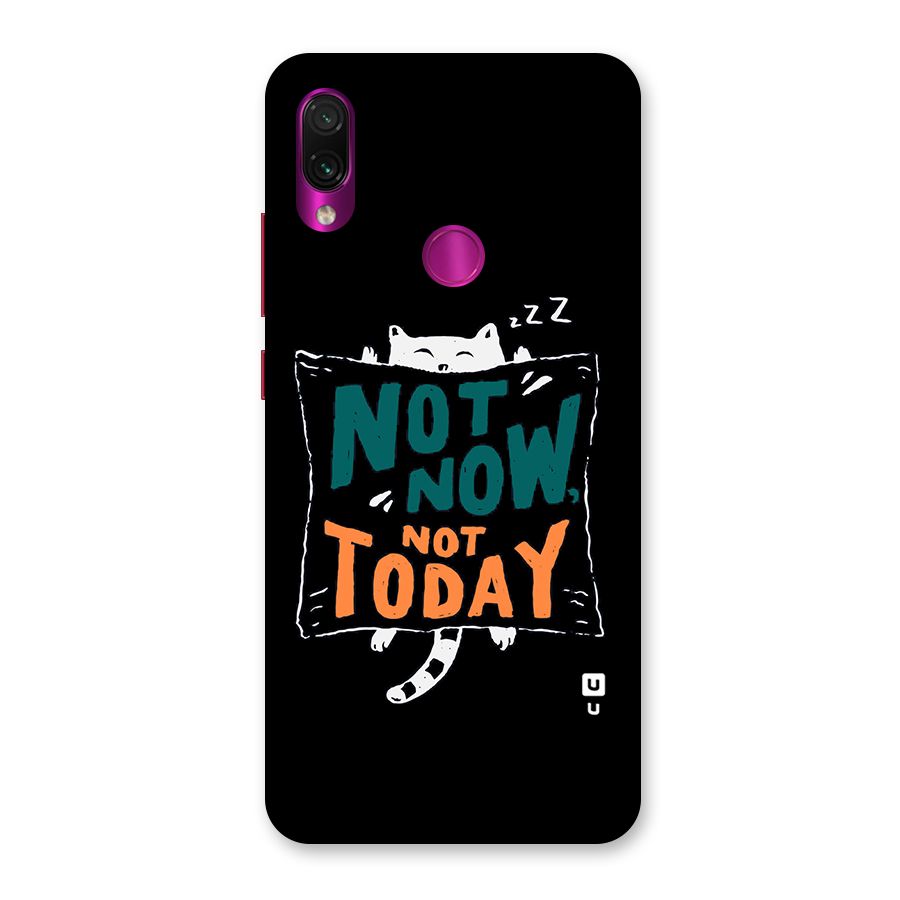 Lazy Cat Not Today Back Case for Redmi Note 7 Pro
