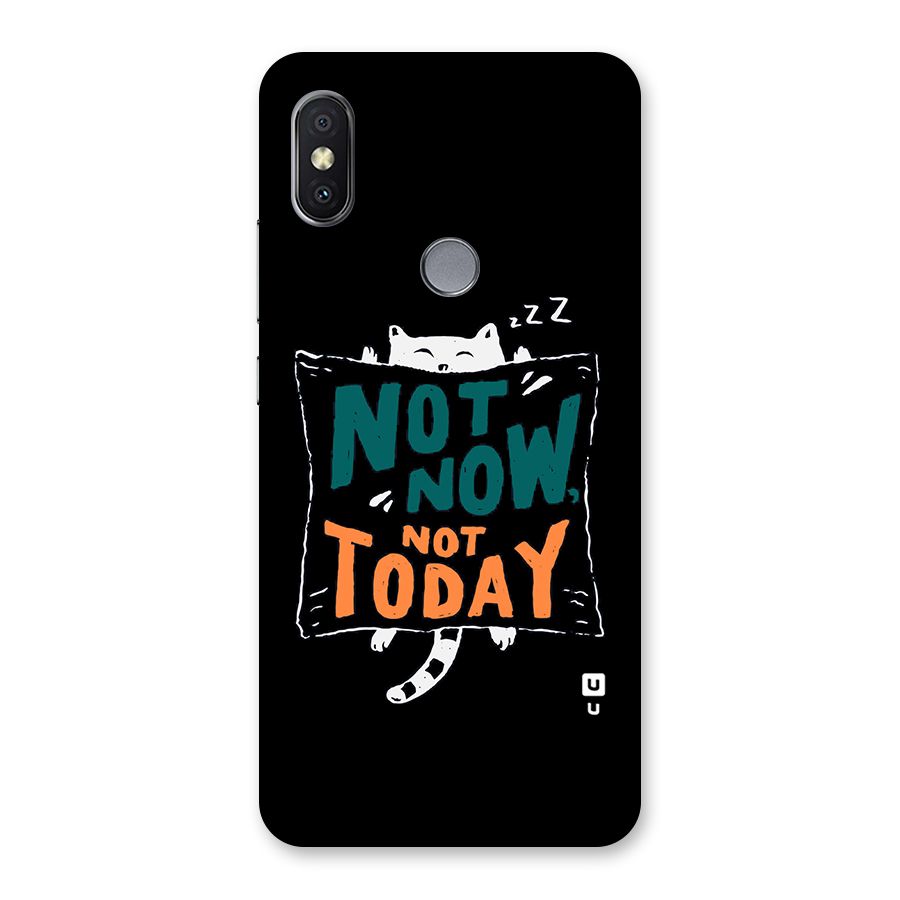 Lazy Cat Not Today Back Case for Redmi Y2