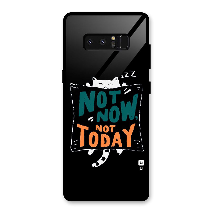 Lazy Cat Not Today Glass Back Case for Galaxy Note 8