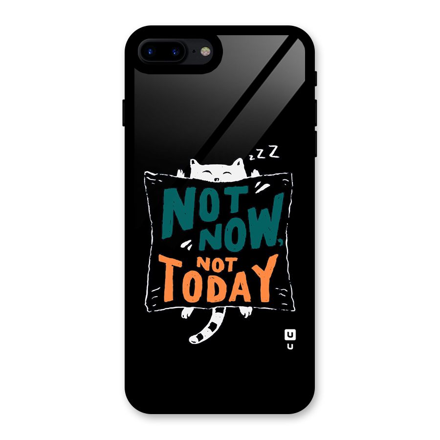 Lazy Cat Not Today Glass Back Case for iPhone 8 Plus