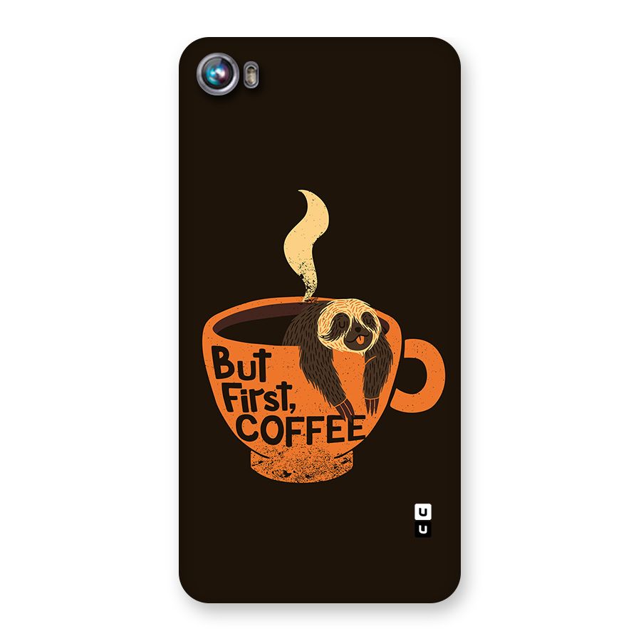 Lazy Coffee Back Case for Canvas Fire 4 (A107)