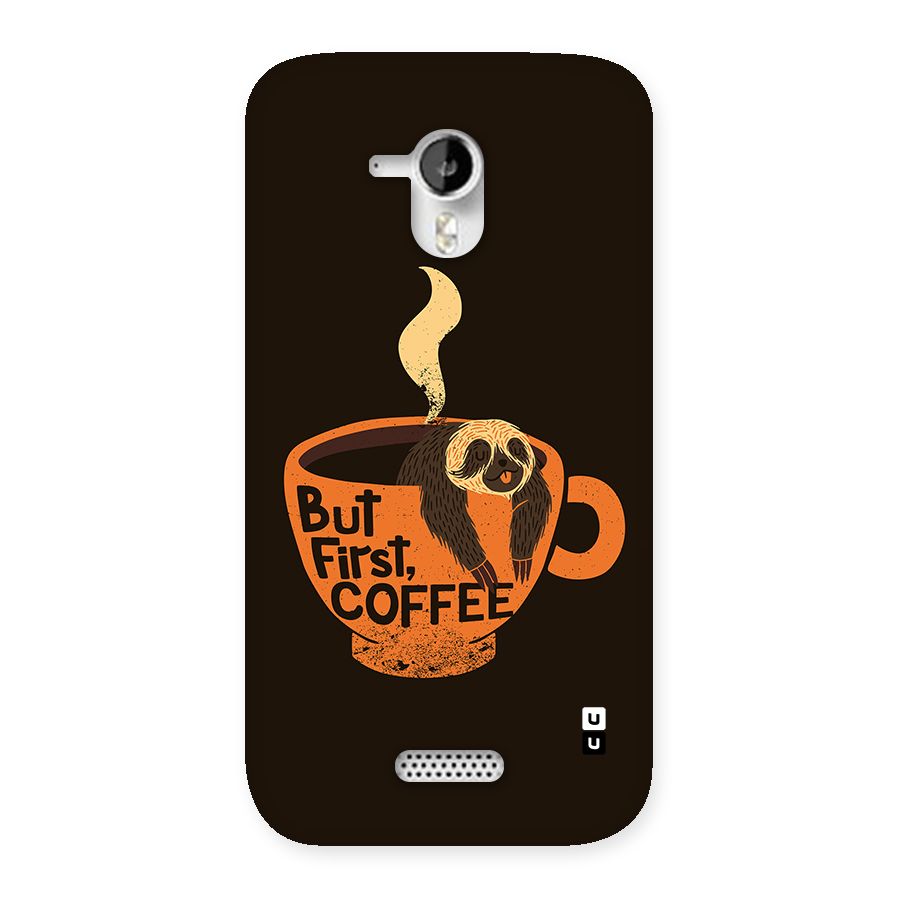 Lazy Coffee Back Case for Canvas HD A116