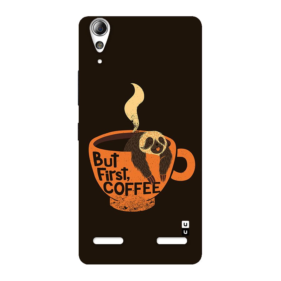 Lazy Coffee Back Case for Lenovo A6000 Plus