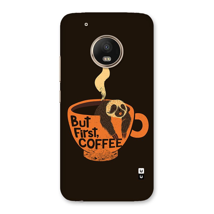 Lazy Coffee Back Case for Moto G5 Plus