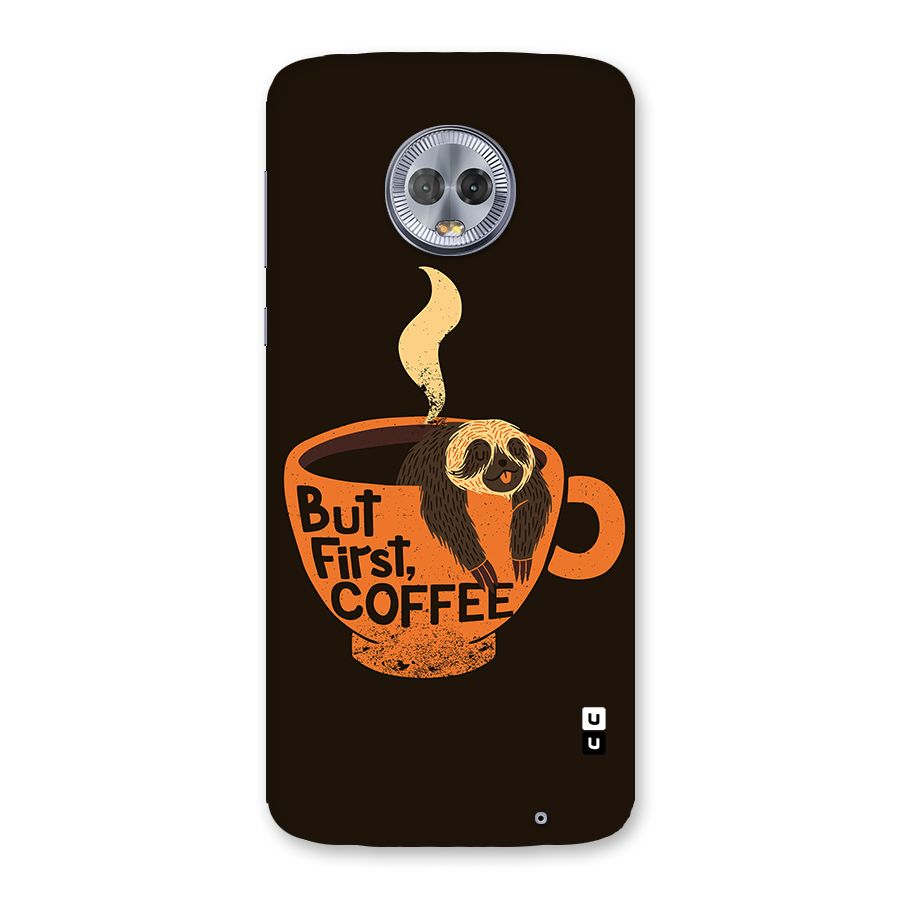 Lazy Coffee Back Case for Moto G6 Plus
