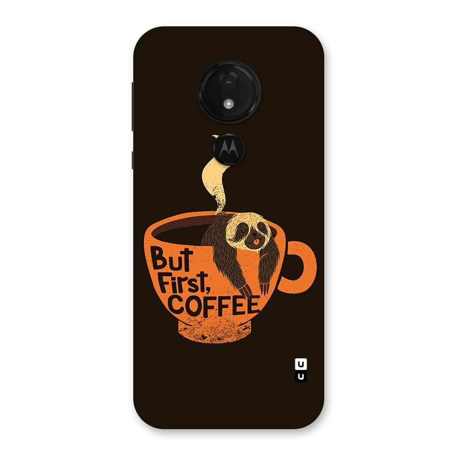 Lazy Coffee Back Case for Moto G7 Power