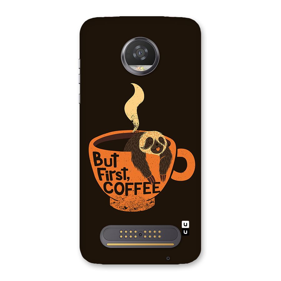 Lazy Coffee Back Case for Moto Z2 Play