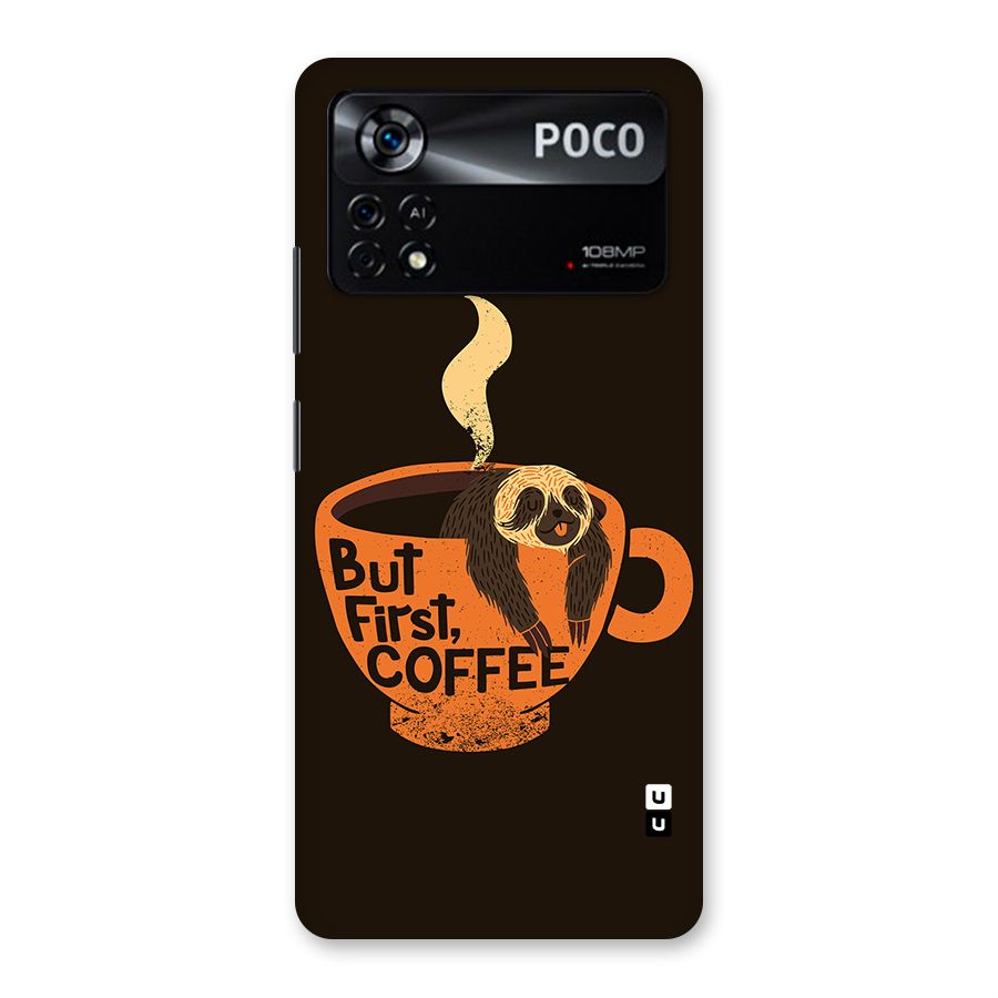 Lazy Coffee Back Case for Poco X4 Pro 5G