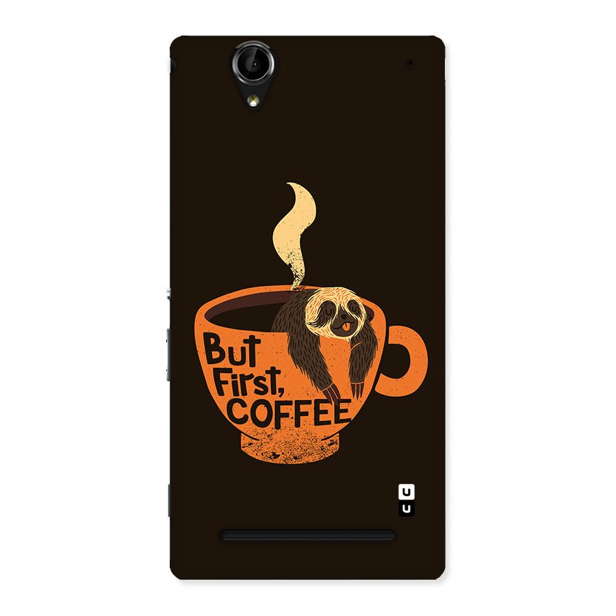 Lazy Coffee Back Case for Xperia T2