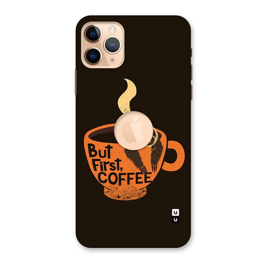 Lazy Coffee Back Case for iPhone 11 Pro Max Logo Cut