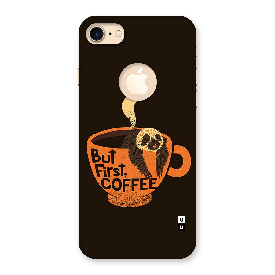 Lazy Coffee Back Case for iPhone 7 Logo Cut