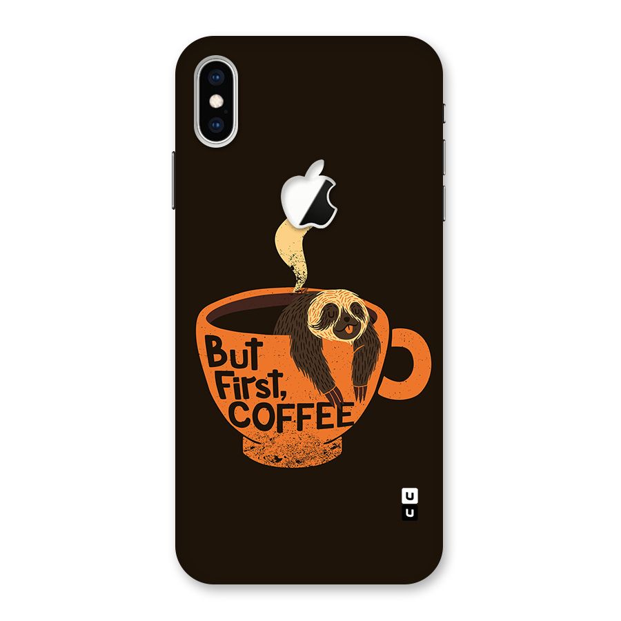 Lazy Coffee Back Case for iPhone XS Max Apple Cut