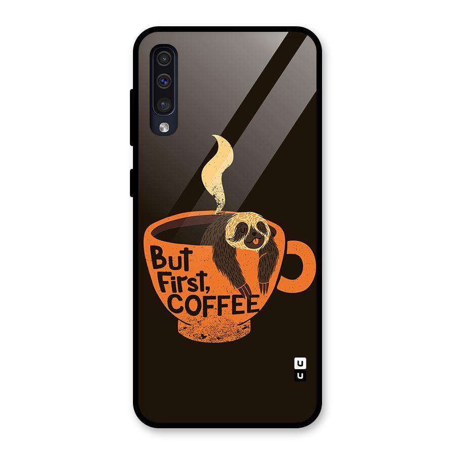 Lazy Coffee Glass Back Case for Galaxy A30s