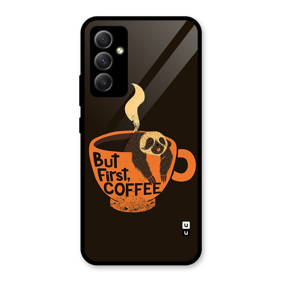 Lazy Coffee Glass Back Case for Galaxy A34