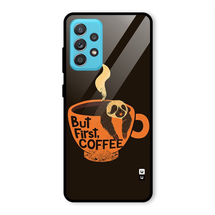 Lazy Coffee Glass Back Case for Galaxy A52