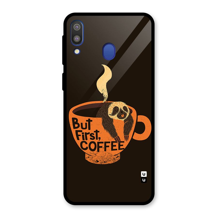 Lazy Coffee Glass Back Case for Galaxy M20
