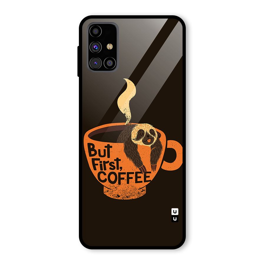 Lazy Coffee Glass Back Case for Galaxy M31s