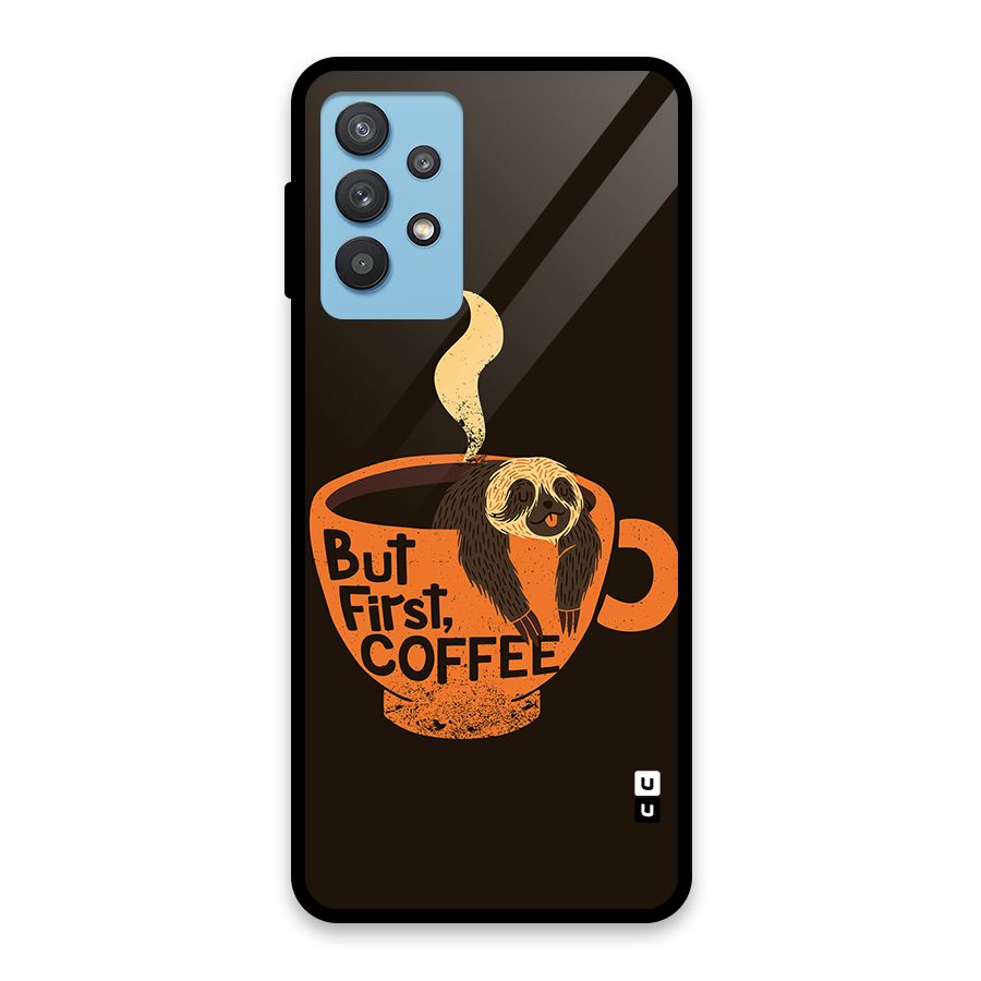 Lazy Coffee Glass Back Case for Galaxy M32 5G