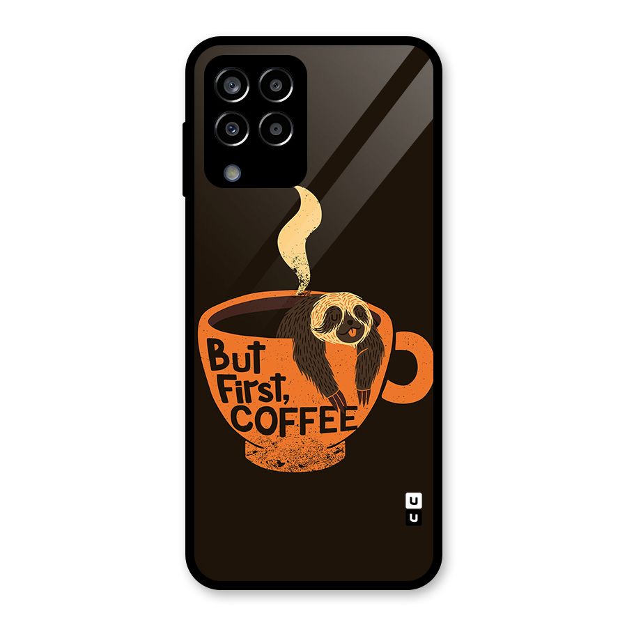 Lazy Coffee Glass Back Case for Galaxy M33