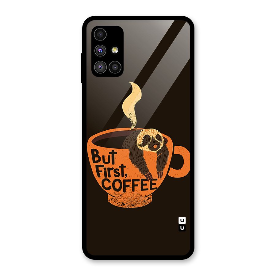 Lazy Coffee Glass Back Case for Galaxy M51