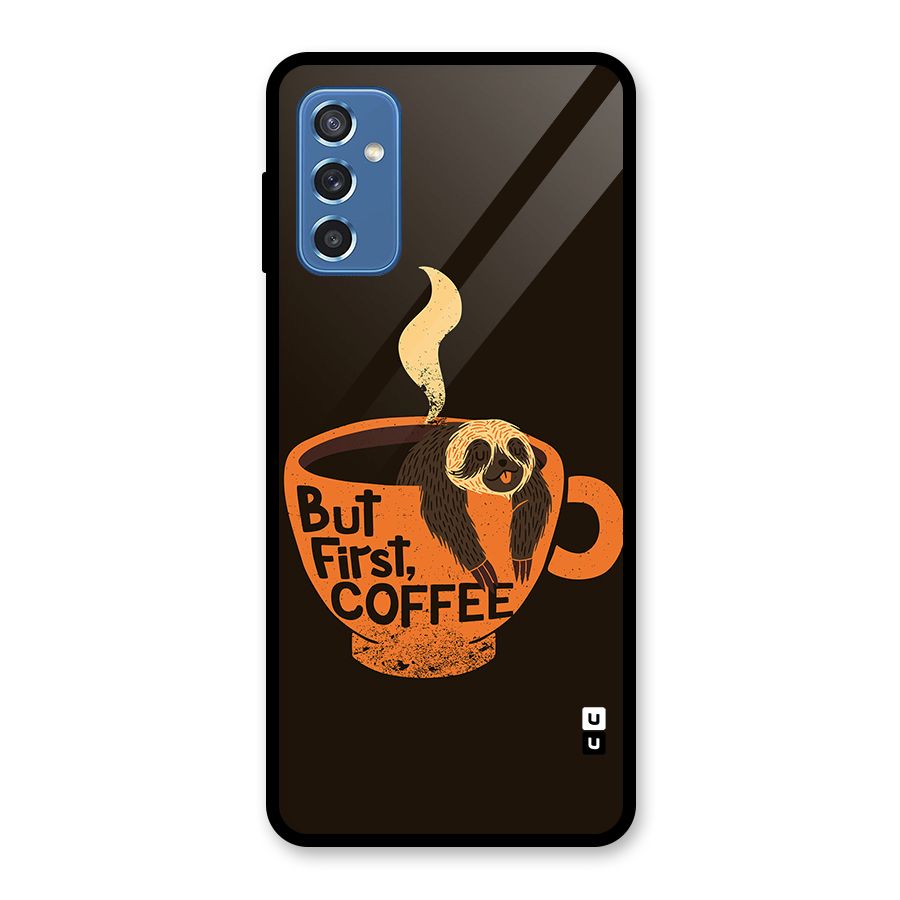 Lazy Coffee Glass Back Case for Galaxy M52 5G