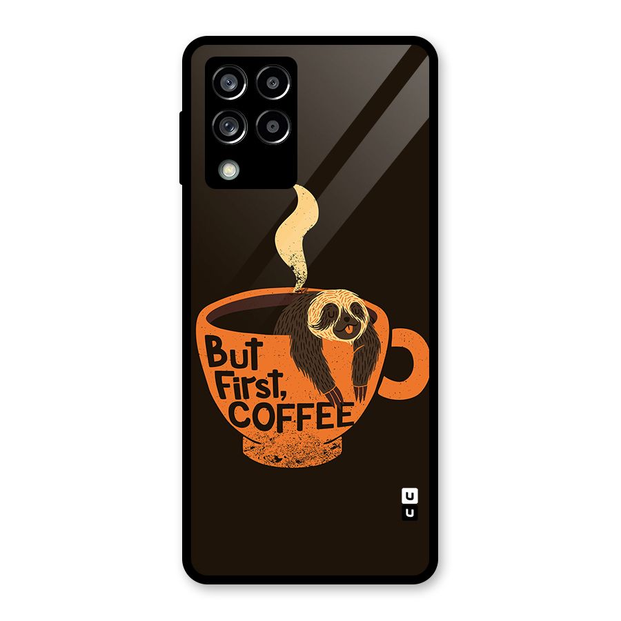 Lazy Coffee Glass Back Case for Galaxy M53 5G