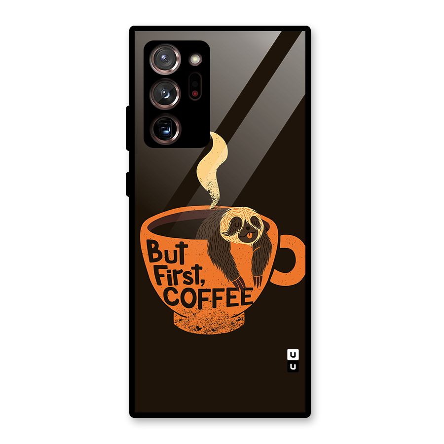 Lazy Coffee Glass Back Case for Galaxy Note 20 Ultra 5G
