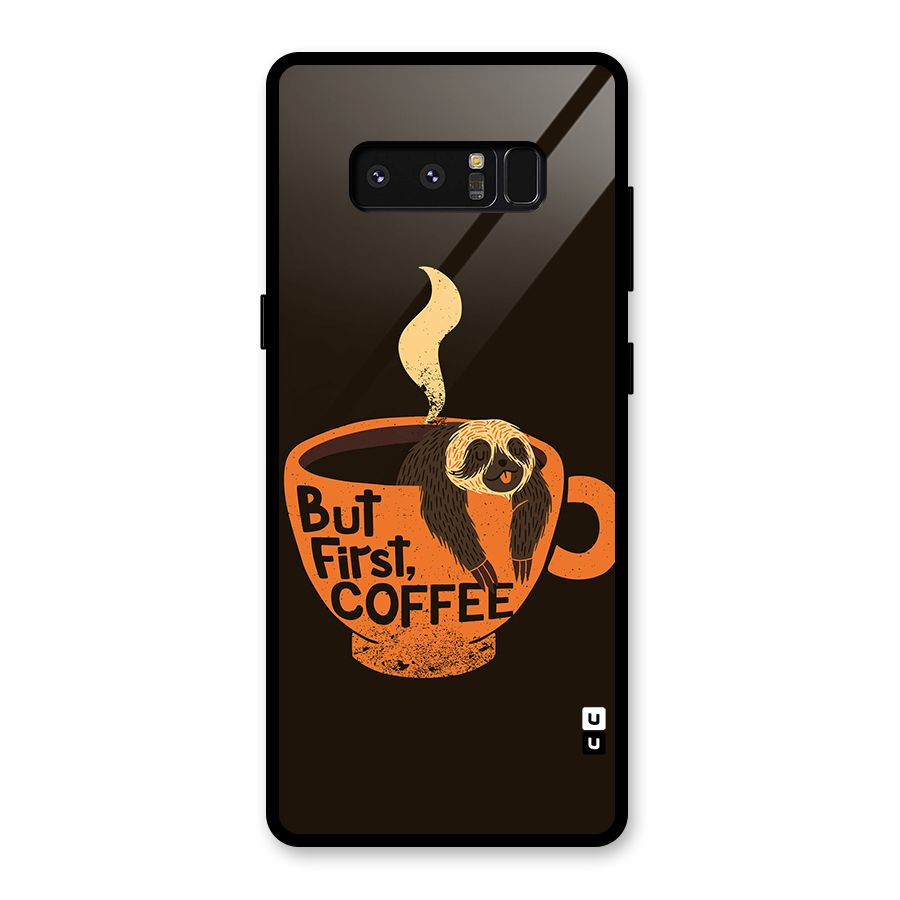 Lazy Coffee Glass Back Case for Galaxy Note 8