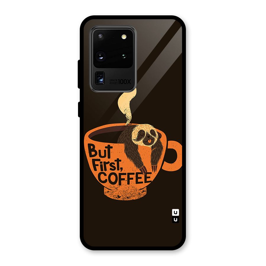 Lazy Coffee Glass Back Case for Galaxy S20 Ultra