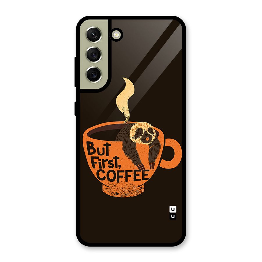 Lazy Coffee Glass Back Case for Galaxy S21 FE 5G