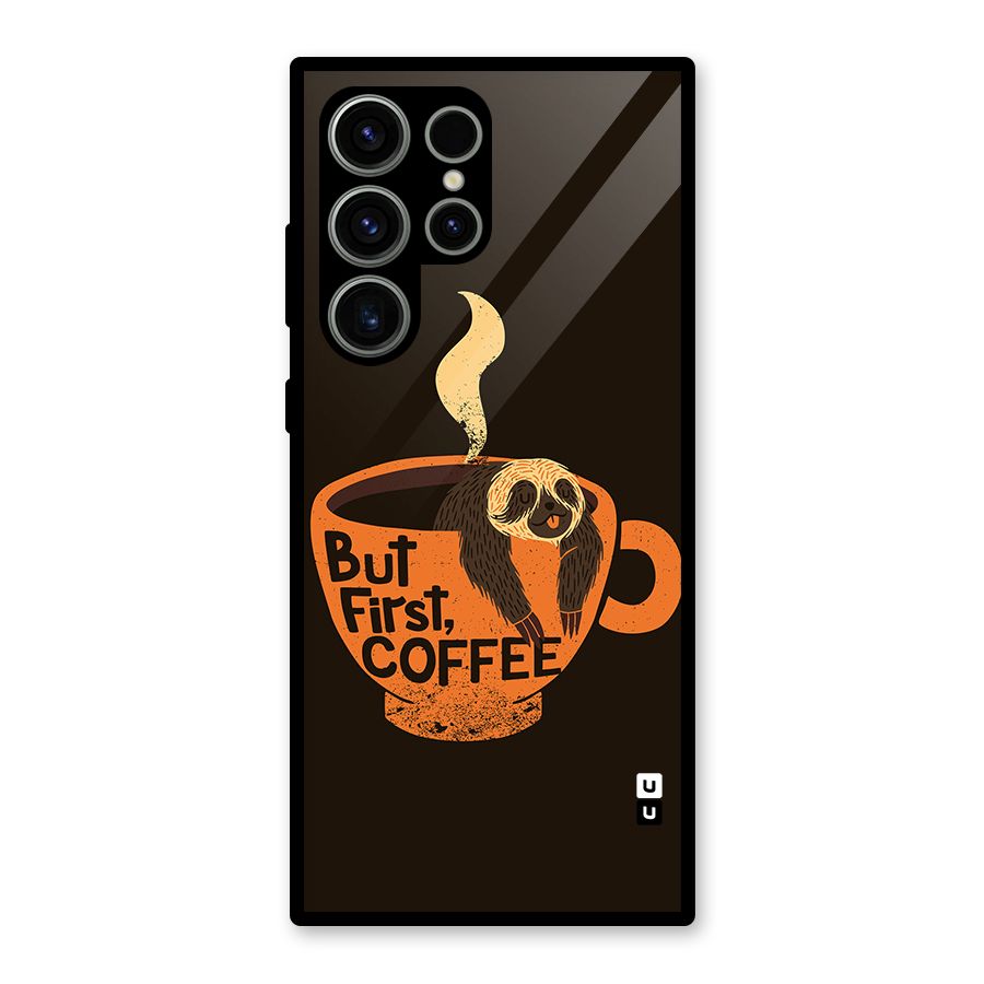 Lazy Coffee Glass Back Case for Galaxy S23 Ultra