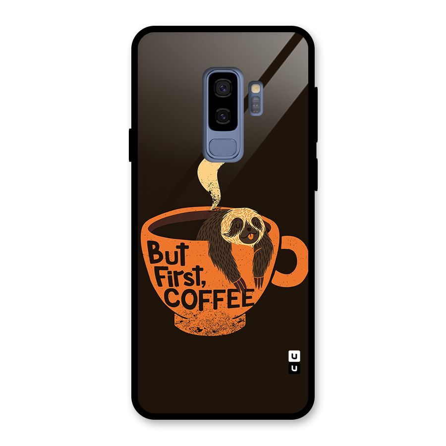 Lazy Coffee Glass Back Case for Galaxy S9 Plus