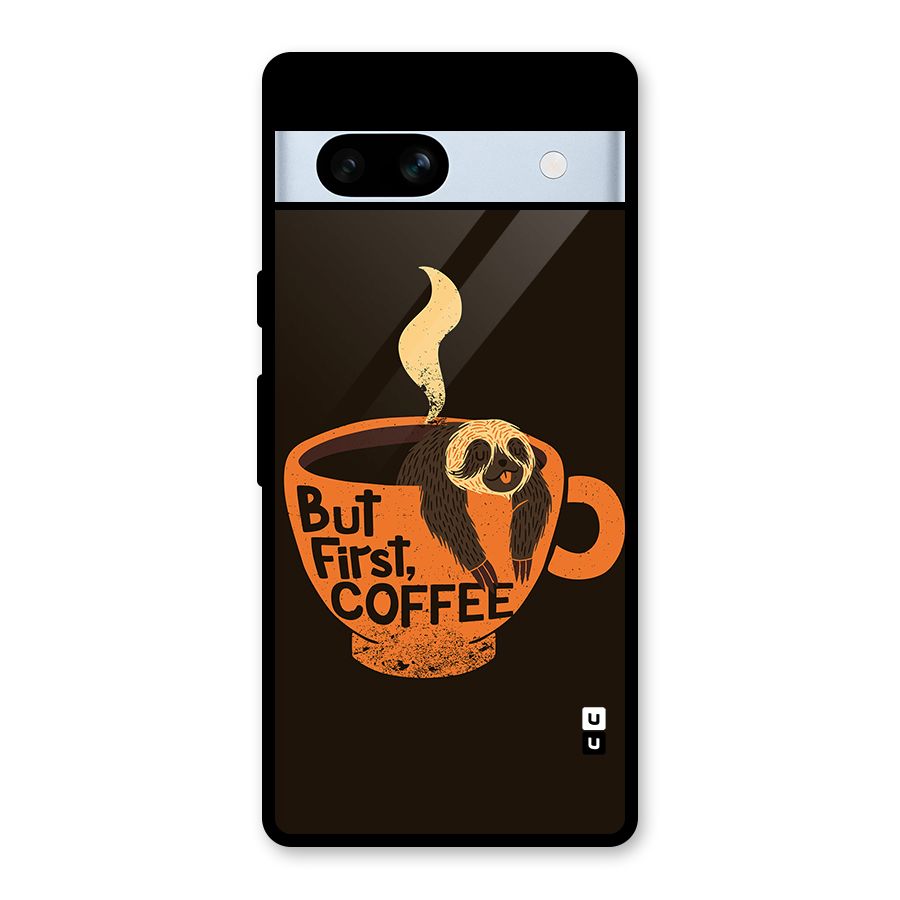 Lazy Coffee Glass Back Case for Google Pixel 7a