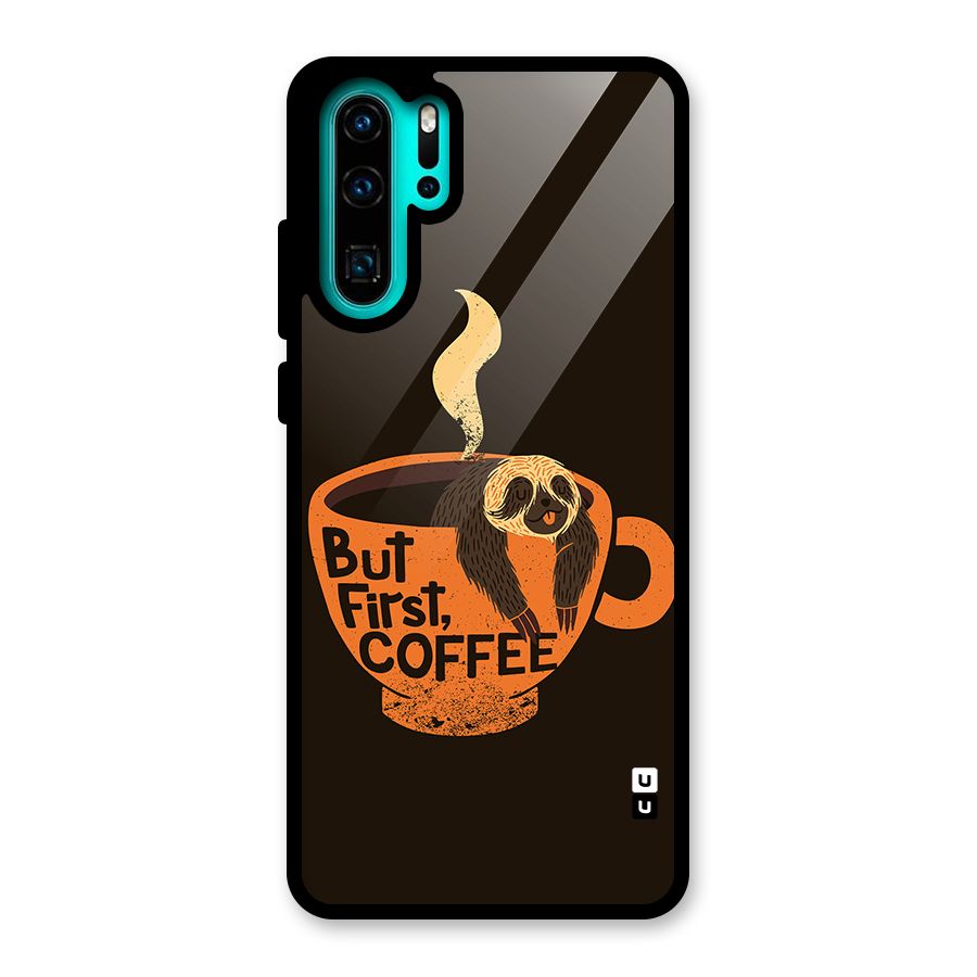 Lazy Coffee Glass Back Case for Huawei P30 Pro