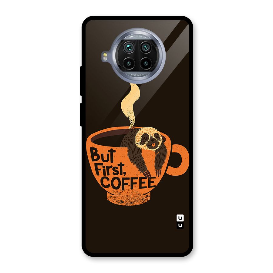 Lazy Coffee Glass Back Case for Mi 10i