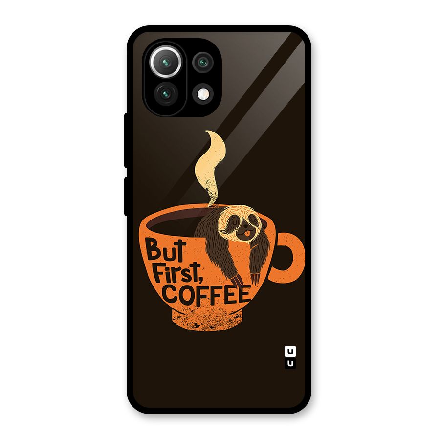 Lazy Coffee Glass Back Case for Mi 11 Lite