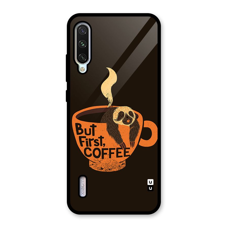 Lazy Coffee Glass Back Case for Mi A3
