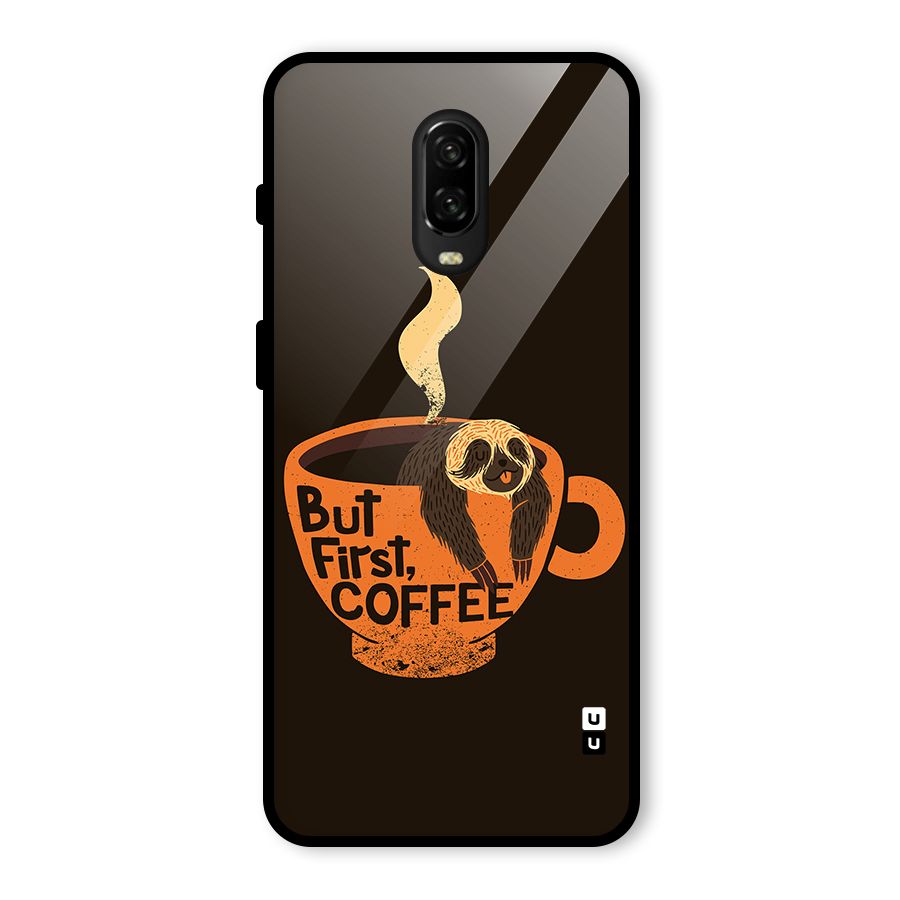 Lazy Coffee Glass Back Case for OnePlus 6T