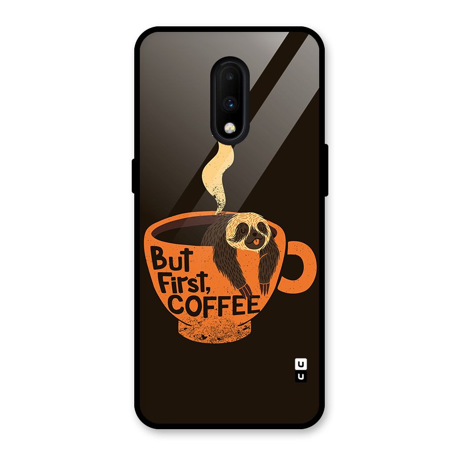 Lazy Coffee Glass Back Case for OnePlus 7