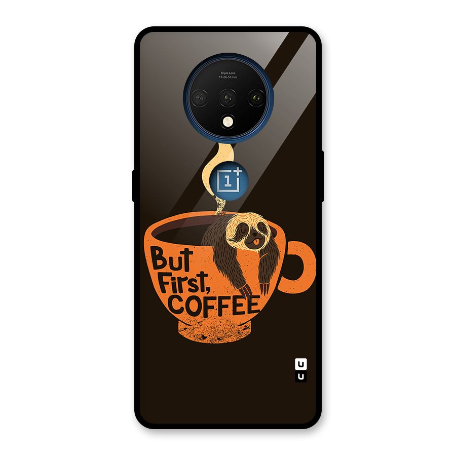 Lazy Coffee Glass Back Case for OnePlus 7T
