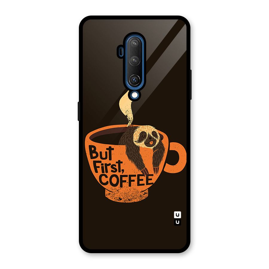 Lazy Coffee Glass Back Case for OnePlus 7T Pro